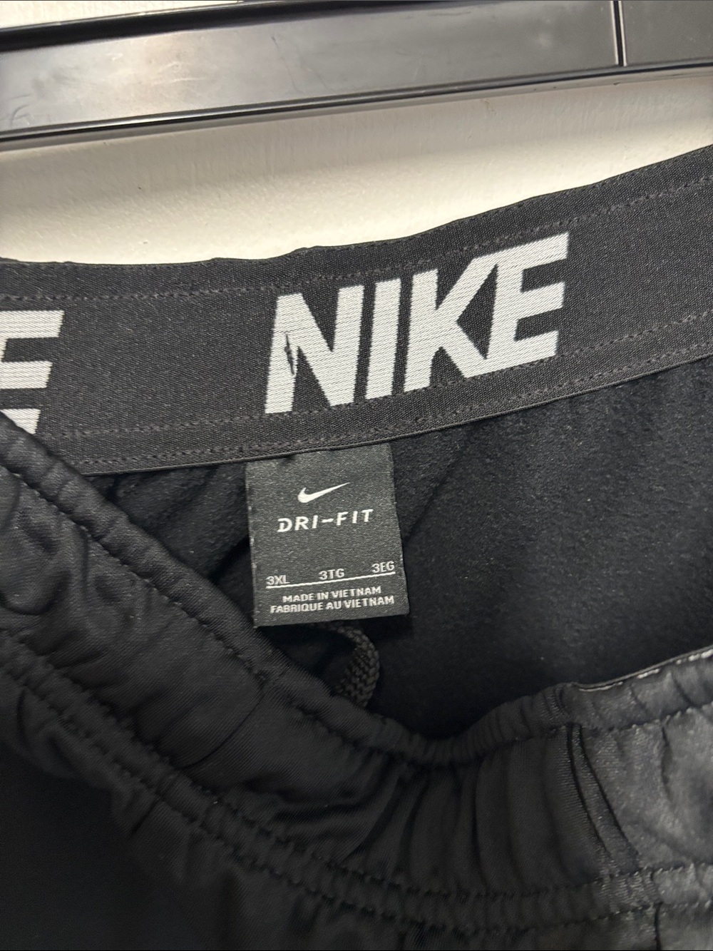 Nike Black Athletic Track Pants with Swoosh - Picture 3 of 4